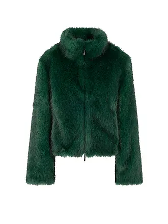 MARC CAIN | Jacke in Felloptik | dunkelgrün
